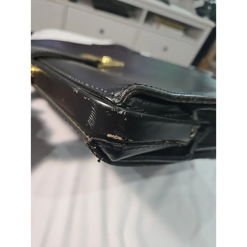 PEAL & CO / BROOKS BROTHERS / SWAINE ADENEY Vintage Leather Briefcase. England. - Picture 4 of 13